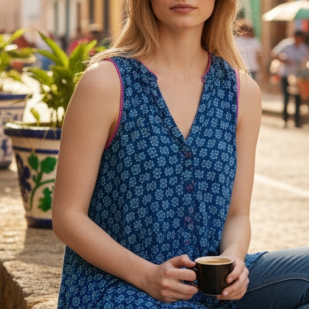 Anthro Maeve Ada printed tank top 6